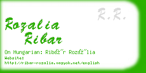 rozalia ribar business card